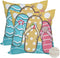 2 Pack Waterproof Summer Throw Pillow Covers 18x18 Inch Flip Flops Decor Tropical Beach Starfish Farmhouse Outdoor Decoration Pillow Cases Blue Oc...