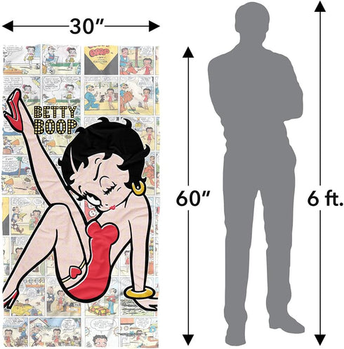Trevco Betty Boop Vintage Strips Officially Licensed Beach Towel 30" X 60"...