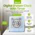 BALDR Digital Shower Clock - Blue - Water-Resistant Shower Countdown Timer with Temperature and Humidity, Digital Clock for Shower, Bathroom Clock...