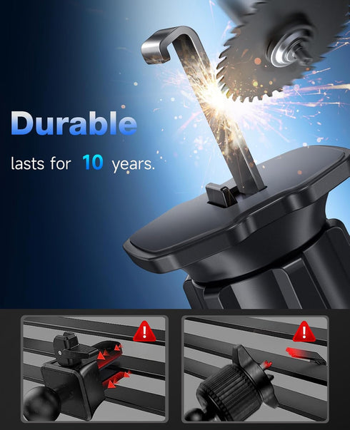 Phone Holder Car,Upgraded Metal Hook Clip Car Phone Holder for Car Vent,Thick Cases Friendly Cell Phone Holder Car,Suitable for Most Smartphones D...