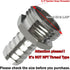 Beduan Stainless Steel Garden Hose Fitting 5/8" Barb x 3/4" GHT Male Thread Adapter Connector for Garden Hose Repair with Hose Clamp...