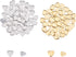 UNICRAFTALE 100pcs 2 Colors Flat Heart Pendants - Tiny Love Stainless Steel Hypoallergenic Metal Charm - 1mm Hole for DIY Jewelry Findings - 6mm W...