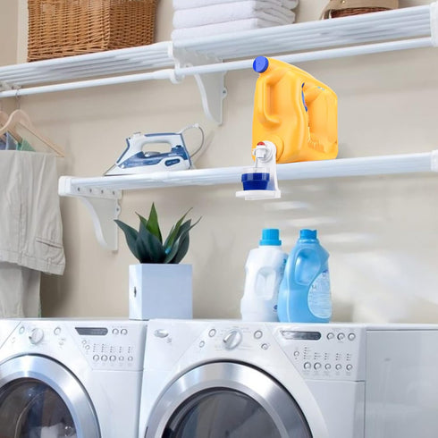 Laundry Detergent Cup Holder, Laundry Fabric Softener Drip Catcher, Firmly Hold on Laundry Bottle Spouts, Keep Washer Dryer and Laundry Floor Clea...