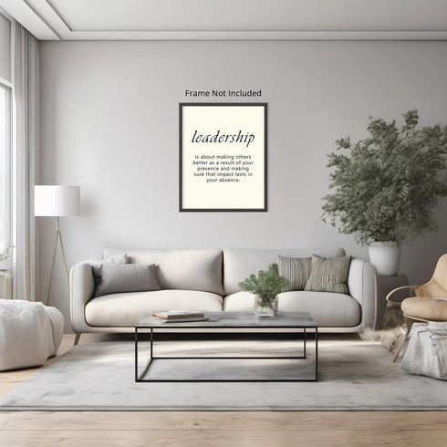 Posterizer 1 pcs-Leadership Encouraging quotes-Motivational & Inspirational Art-Workplace & Office Art-Decor for Home & Office- UNFRAMED Wall Art...