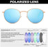 Pro Acme Small Round Metal Polarized Sunglasses for Women Retro Designer Style...