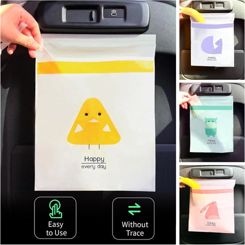 45PCS Car Trash Bag, Vomit Bag, Easy Stick-On Disposable Car trash bags, leak-Proof, Convenient, Can be used in Kitchen, Bathroom, Dining Table, O...