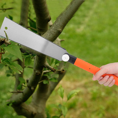 Japanese Pull Saw, Hand Saw, 10Inch Double Edge Straight Saw, Two-sided Tooth Long Handle, Shape Blade, Practical Manual Tool for Woodworking...