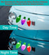 90PCS Christmas Car Refrigerator Decorations - 42 Reflective Bulb Light Shaped Magnets 48 Magnetic Wires Ornaments Set Xmas Holiday Cute Decor...