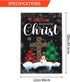 Christmas Garden Flag Christmas Begins With Christ Flag Religious Cross Decor Flag 12x18 Double Sided Burlap Garden Flags For Christmas...