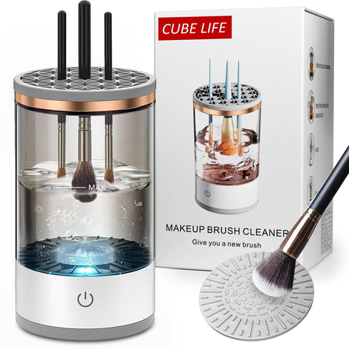 Electric Makeup Brush Cleaner, 2024 New Automatic Spinning Makeup Brush Cleaner, Cosmetic Brush Cleaner For All Size Makeup Brushes, Makeup Brush ...