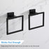 Hand Towel Holder for Bathroom Wall Mount Matte Black Square Hand Towel Rings for Bathroom Hardware Accessories Kitchen Toilet SUS 304 Stainless S...