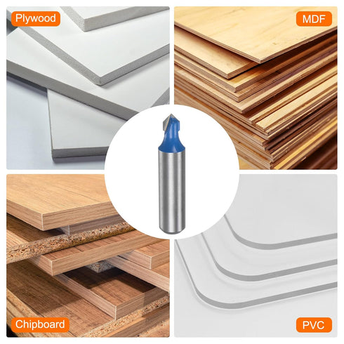 Router Bits 5/16" Dia 1/2" Shank 90 Degree V Type End Mill Carbide for Woodworking Carpentry Engraving Edge Trimmer Cutter Tools...