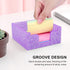 Acrylic Sticky Note Holder, Self Stick Note Pad Holder, 3.94 x 3.94 Inch Glitter Sticky Note Dispenser, Memo Pad Holder Dispenser Organizer for Sc...