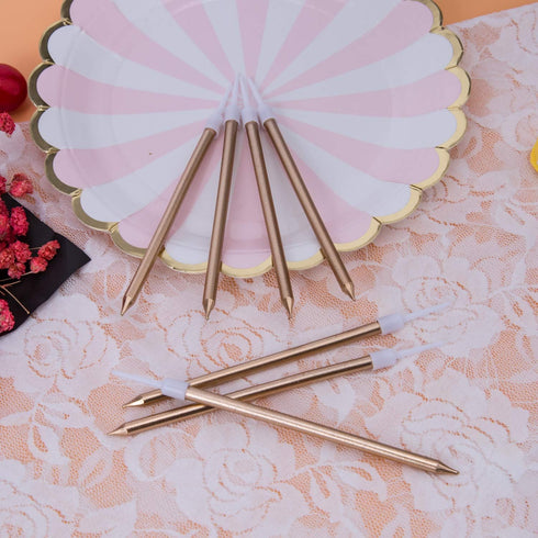 Luter 48Pcs Metallic Birthday Candles in Holders Tall Birthday Cake Candles Long Thin Cupcake Candles for Birthday Wedding Party Decoration...