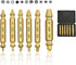 6 Pieces Gold Screw Extractor Kit,HSS 4341 Damaged Screw Extractor Set,Remover for Stripped Head Screws Nuts & Bolts Drill Bit Tools...
