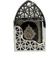 Islam Car Rear Mirror Mini Hangers - Islamic Ornament Al-Quran Ramadan Eid Muslim Car Décor Hanging Charm Decor Interior Accessories (Silver - Bla...