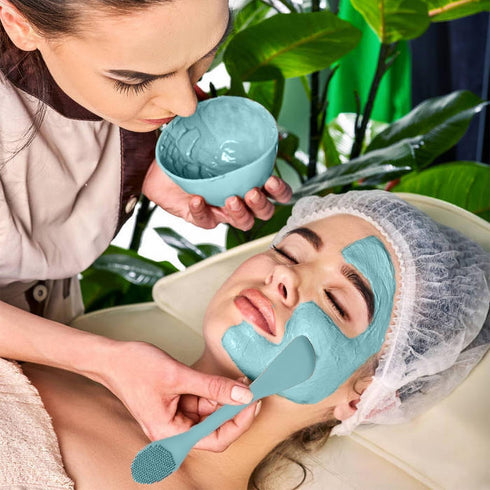 Facial Cleansing Brush, 2 in 1 Silicone Face Mask Brush & Face Scrubber, For Exfoliating, Massaging, Remove Blackheads, Makeup Skincare Removal, A...