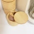 Salt Box with Lid and Spoon Bamboo Salt Container Kitchen Spice Cellars with Swivel Lid Built in Spoon Salt Holder for Storage Sea Salt 12oz Capac...