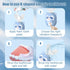 Kids Electric U Shaped Toothbrush, Cartoon Sonic Toothbrush with 4 Brush Heads 6 Cleaning Modes Children Toothbrush IPX7 Waterproof - (Age 2-7, Gr...