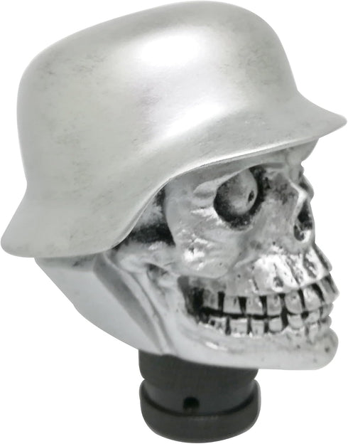 Gear Shift Knob Skull Head Hat Style Automatic Shift Knob for 3 Adapter for Car Truck SUV Silver...