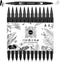 Black Drawing Pens, 12 Pack Felt Tip Markers for Adults and Kids, Dual Tip Brush Fineliners Pens for Art Drawing Sketching...