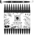Black Drawing Pens, 12 Pack Felt Tip Markers for Adults and Kids, Dual Tip Brush Fineliners Pens for Art Drawing Sketching...