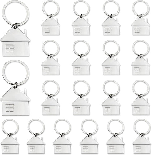 iMagitek 20 Pcs House Shaped Pendant Keychains Keyings Home Keychain Gifts House with Window Mental Keyring for Men and Women Gift...