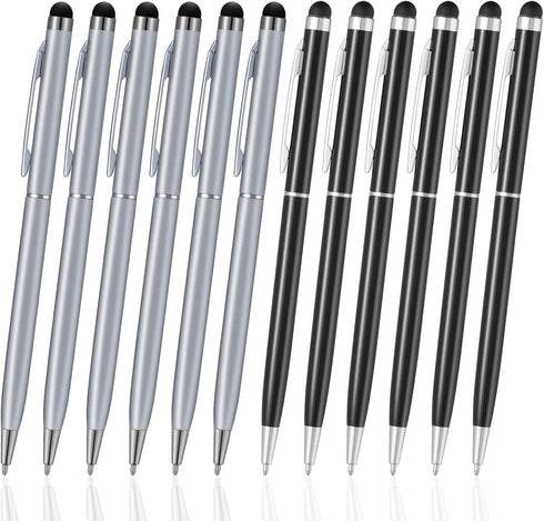 ORIbox Stylus Pen Ballpoint Pen,12pcs Universal 2 in 1 Capacitive Stylus Ballpoint Pen for iPad, iPhone, Samsung, HTC, Fire tablet, Tablet, All Ca...