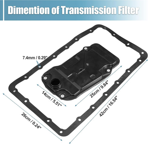 X AUTOHAUX 1 Set Transmission Filter Oil Pan Gasket Kit for Lexus GS 350 2013 for Lexus GS 460 2007 35330-50020...