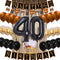 40th Birthday Decorations for Men - Aged to Perfection Whiskey Themed Party Supplies with Foil Balloons and Banner...