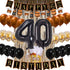 40th Birthday Decorations for Men - Aged to Perfection Whiskey Themed Party Supplies with Foil Balloons and Banner...