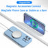 Desk Phone Stand with 3ft 15W Type-C Magnetic Wireless Charger Compatible with MagSafe iPhone 15/14/13/12 Series for Office,Study Room Desktop, Be...