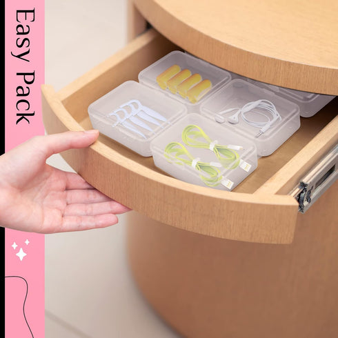 ISKYBOB 6 Packs Small Plastic Storage Containers, Clear Rectangle Bead Organizer Case with Lids for Crayons, Crafts, Bobby Pin Holder(3.7x 2.4in)...