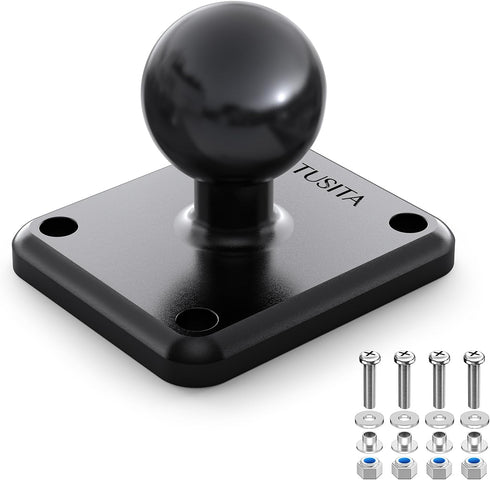 TUSITA Metal Rectangular AMPS Connection Plate with B Size 1" Ball Black...