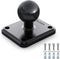 TUSITA Metal Rectangular AMPS Connection Plate with B Size 1" Ball Black...