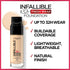 L'Oreal Paris Makeup Infallible Up to 32 Hour Fresh Wear Lightweight Foundation, 455 Natural Buff, 1 Fl Oz, Packaging May Vary...