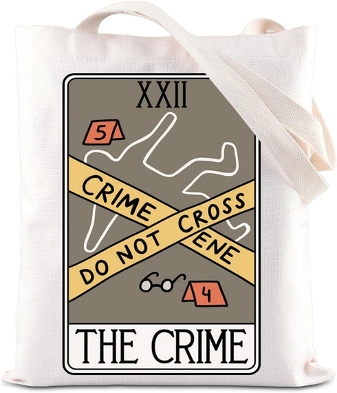 ENSIANTH Crime Scene Junkie Tote Bag Criminologist Gift Serial Killer Movies Fans Gift Crime Investigator Handle Bag...