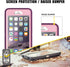 AICase iPhone 6/6S Plus Heavy Duty Case - Built-in Screen Protector, 4-in-1 Rugged Shockproof Cover (Pink/Purple)...