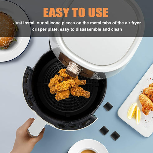 Rubber Bumpers for Air Fryer, 4 PCS Premium Rubber Feet, Silicone Pieces, Rubber Tips, Anti-scratch Protective Cover of Air Fryer Tray Replacement...