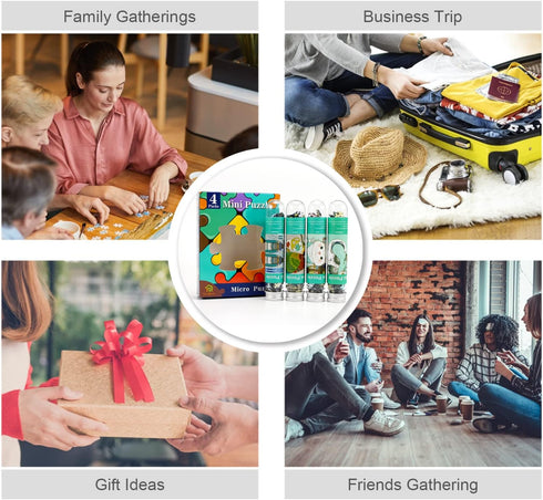 Mini Jigsaw Puzzles for Adults 150 Pieces(4 Packs) Small Jigsaw Puzzle Challenging Micro Puzzle Difficult Tiny Puzzle Home Decor Entertainment 6x4...