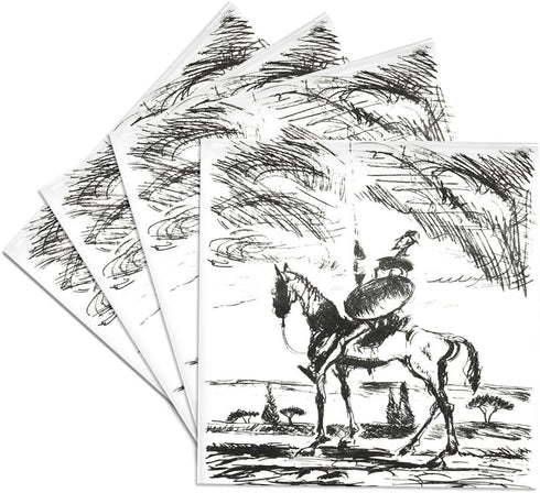 3dRose Don Quixote- Don Quixote, Spanish, Literature, Novel, Fiction, Fictional Spanish, People, Man Ceramic Tile Coasters (Set of 4)...