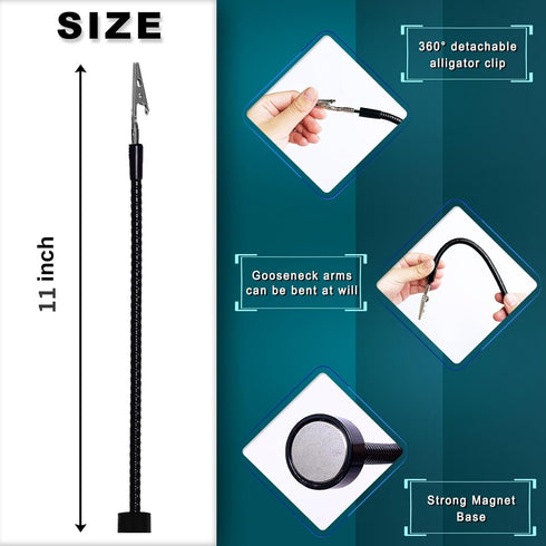 2 Pack Magnetic Helping Hands Soldering,Flexible Gooseneck Metal Arms for Automobile Electronics Soldering jewelry, Painting Art Crafts Hobby with...
