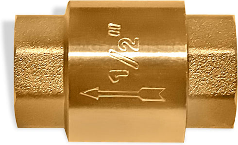 Brass One Way Check Valve 1/2 inch Backflow Preventer Female NPT Thread For Plumbing and Industrial Applications 0,5" Float Reinforced Valve For W...