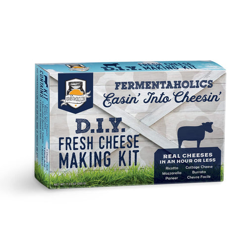 Fermentaholics DIY Fresh Cheese Making Kit - Ricotta, Mozzarella, Burrata, Paneer, Cottage Cheese, etc. - Includes Rennet for Cheese Making, Chees...