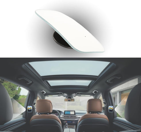 Backseat Passenger Safety Mirror/Blindspot Mirror/Rearview Mirror for Kids, Universal Fit, 360° Rotation, Anti-Slip, for Family Car, Pack of 2...