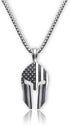 Workout Pendant Necklace, The Spartan Warrior Pendant, Self-Discipline, Hard Work, Dedication, Motivational Gift for Gym Lovers, Titanium Steel Ne...