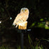 Garden Solar Light Outdoor Decor, Resin Owl Solar LED Light with Stake, Animal Waterproof Light for Flower Fence Lawn Passage Walkway Courtyard Pa...