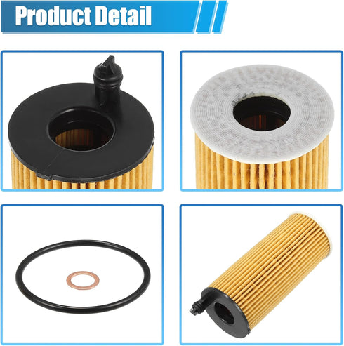 X AUTOHAUX Engine Oil Filter Replacement 11-42-8-575-211 Oil Fuel Filter for BMW X3 XDrive30i 2.0L L4 - Gas 2018...
