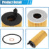 X AUTOHAUX Engine Oil Filter Replacement 11-42-8-575-211 Oil Fuel Filter for BMW X3 XDrive30i 2.0L L4 - Gas 2018...