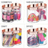 mDesign Plastic Canister Jar Organizer Set with Storage Lid - Home Decor Holder for Bathroom/Restroom Vanity Countertop, Cabinet - Holds Cotton Ba...